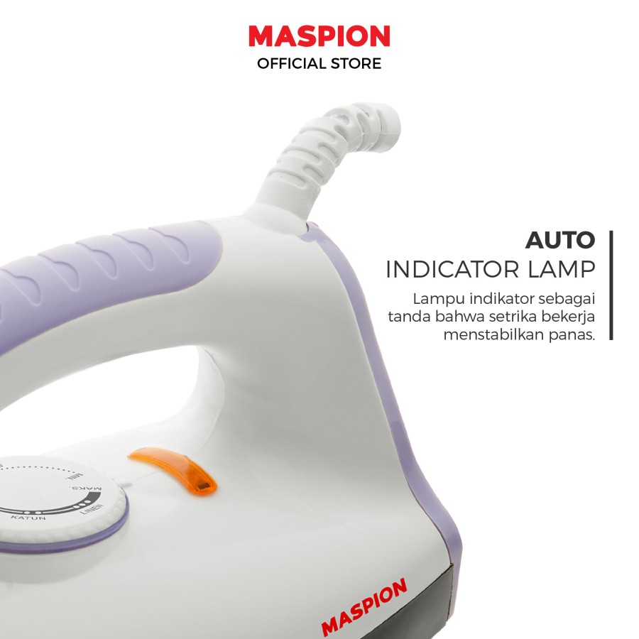 Maspion Setrika Listrik Putih Biru - HA-340 | HA340